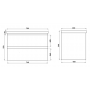 Qubist Matte White Wall Hung 750 Vanity Cabinet Only